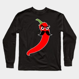 Angry Chili Pepper Long Sleeve T-Shirt